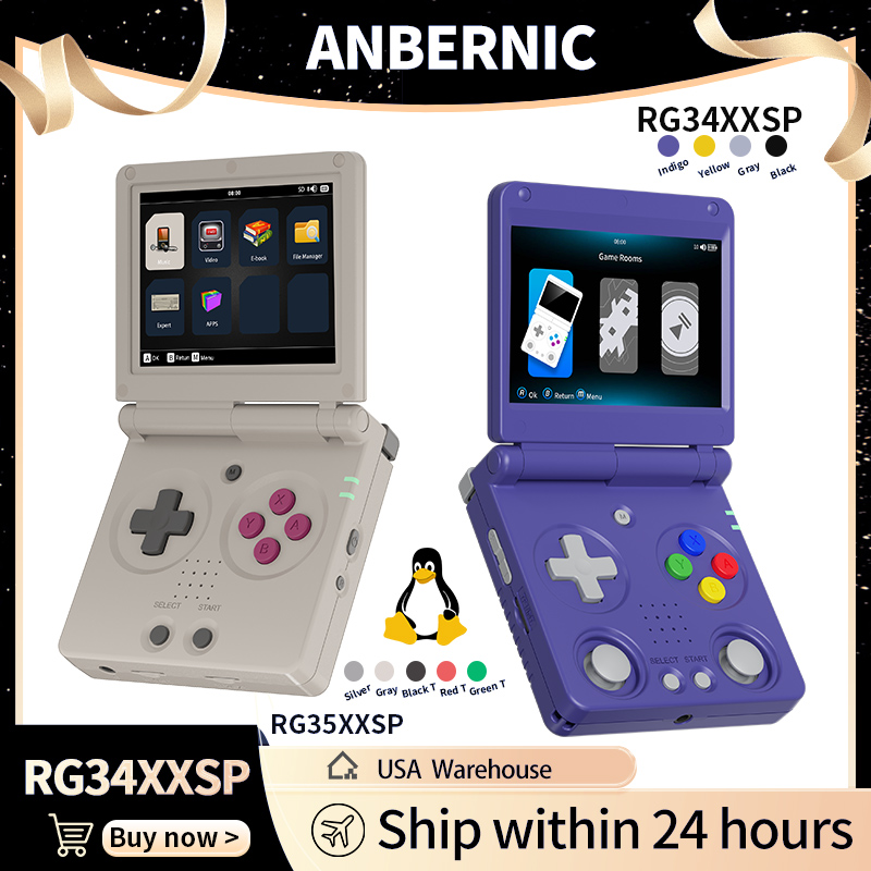 Gaming Console Sale - Anbernic RG34XXSP RG35XXSP 플립 휴대용 게임