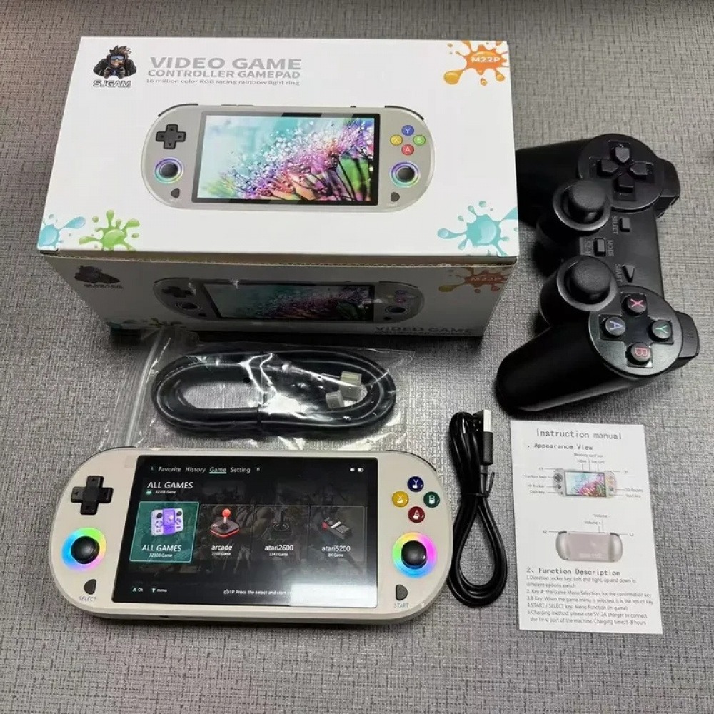 M22 프로 레트로 휴대용 게임 콘솔 5.0인치 HD  - Gaming Console Under 500 리뷰 및 가격
