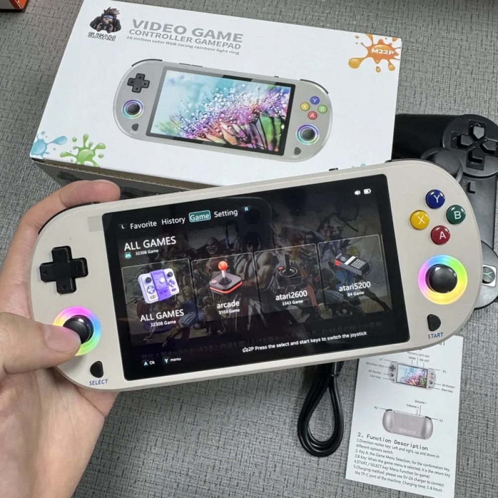 M22 프로 레트로 휴대용 게임 콘솔 5.0인치 HD  - Gaming Console Under 500 리뷰 및 가격