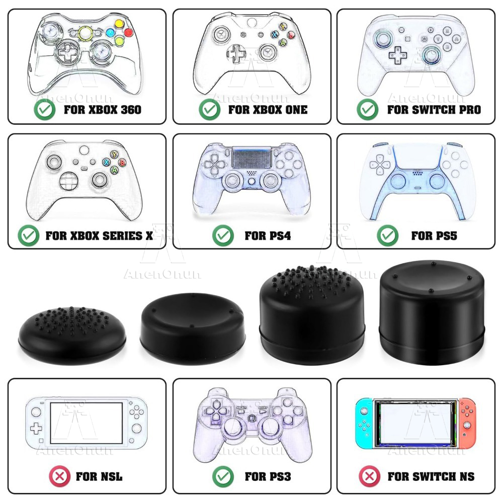 엄지 그립 캡 컨트롤러 조이스틱 캡 하이 퀄리티 실리콘 - Gaming Console Tv Stick 리뷰 및 가격
