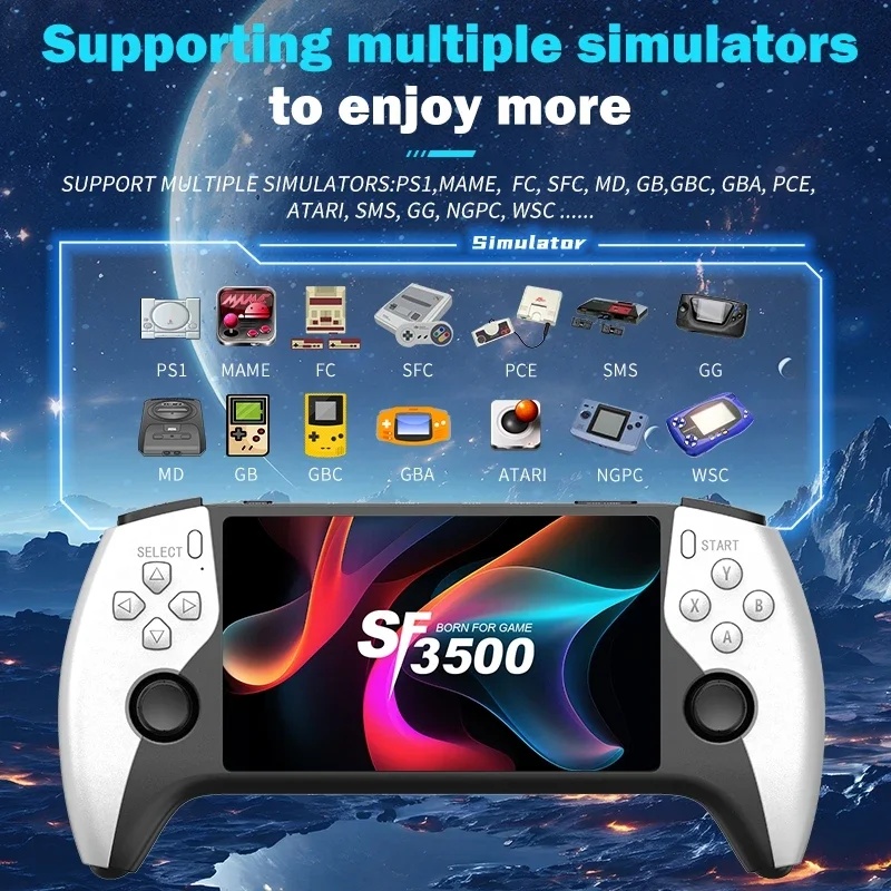 SF3500 레트로 휴대용 비디오 게임 콘솔 리눅스 시 - Gaming Console Under 5000 리뷰 및 가격