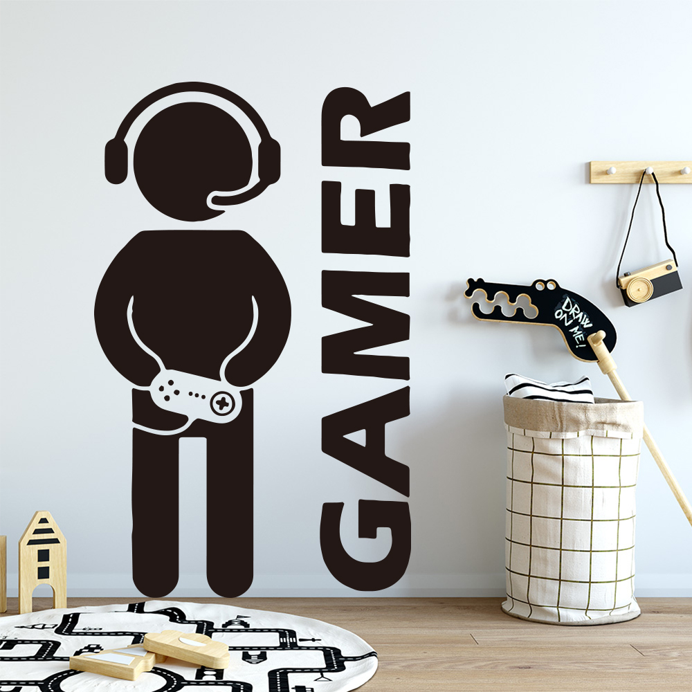 1pc 게이머 벽 아트 데칼 어린이 방 장식 게임 핸들 - Gaming Console Room 리뷰 및 가격